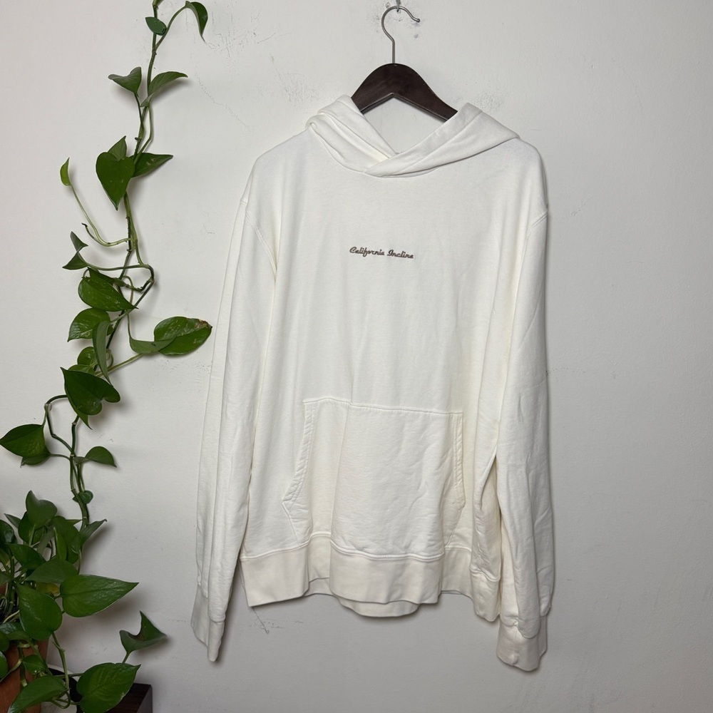 California Incline French Terry Cream Logo Sweatshirt - XL New